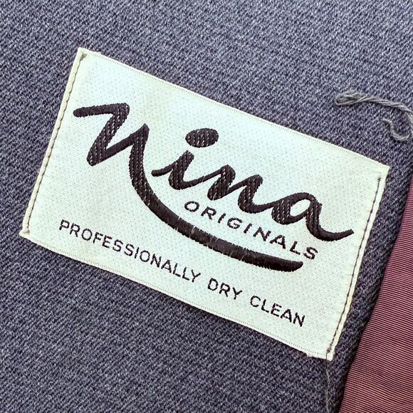 ❌SOLD❌1950's union gray wool and mink fur swing coat by TOWNLEY SAMTERS for NINA - Picture 7 of 14